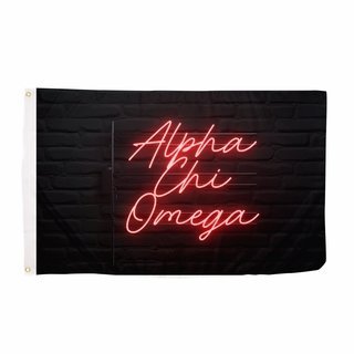 Alpha Chi Omega Neon Flag