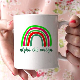 Alpha Chi Omega Rainbow Coffee Mug