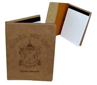 Alpha Chi Rho Leatherette Portfolio with Notepad