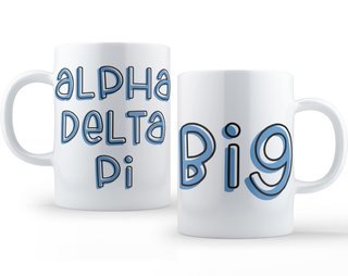 Alpha Delta Pi Bubble Big Sister Mug