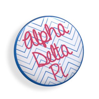 Alpha Delta Pi Chevron Script Button