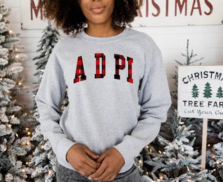 Alpha Delta Pi Christmas Plaid Nickname Sweatshirt