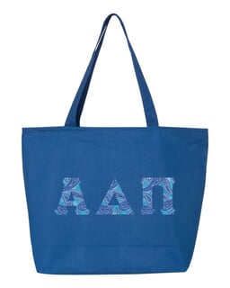 Alpha Delta Pi Greek Letter Zipper Tote Sale 25 00 Greek Gear