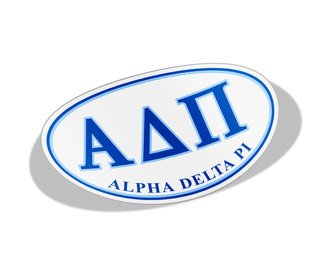 Alpha Delta Pi Greek Letter Oval Decal