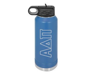Alpha Delta Pi Letters Stainless Water Bottle