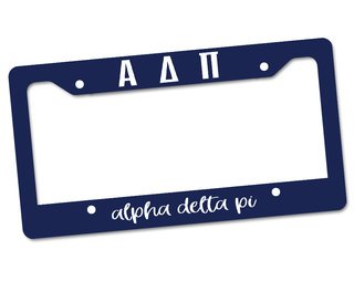 Alpha Delta Pi License Plate Frame