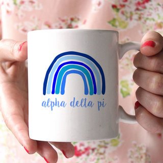 Alpha Delta Pi Rainbow Coffee Mug