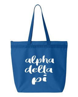 Alpha Delta Pi Script Tote Bag