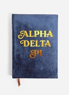 Alpha Delta Pi Velvet Notebook