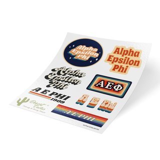 Alpha Epsilon Phi 70's Sticker Sheet