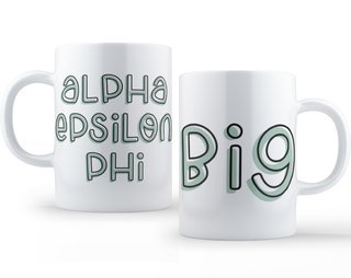 Alpha Epsilon Phi Bubble Big Sister Mug