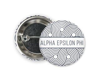 Alpha Epsilon Phi Geo Scroll Button Pin