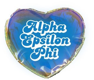 Alpha Epsilon Phi Heart Shaped Makeup Bag