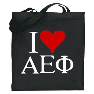 Alpha Epsilon Phi I Love Tote Bags