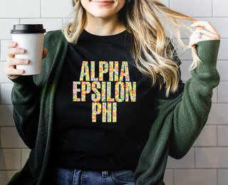 Alpha Epsilon Phi Island Floral Tee