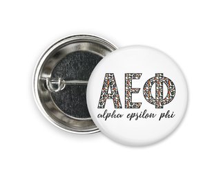 Alpha Epsilon Phi Leopard Button