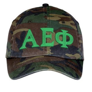 Alpha Epsilon Phi Lettered Camouflage Hat