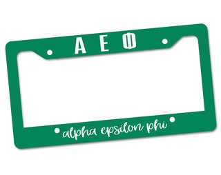 Alpha Epsilon Phi License Plate Frame