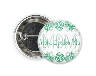 Alpha Epsilon Phi Mom Floral Button