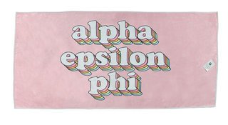 Alpha Epsilon Phi Plush Retro Beach Towel