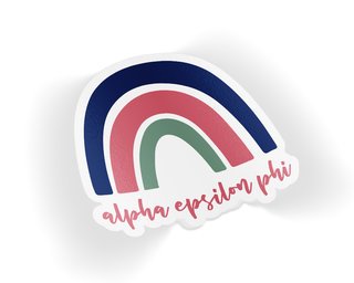 Alpha Epsilon Phi Rainbow Sticker