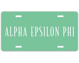 Alpha Epsilon Phi Sorority Logo License Cover