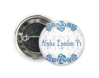 Alpha Epsilon Pi Mom Floral Button