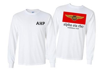 Alpha Eta Rho Flag Long Sleeve T-shirt - Comfort Colors
