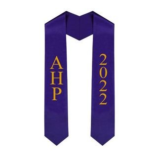 Alpha Eta Rho Greek Lettered Graduation Sash Stole With Year - Best Value