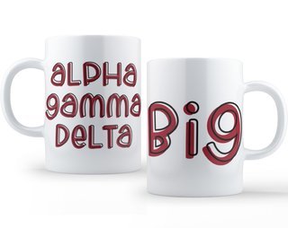 Alpha Gamma Delta Bubble Big Sister Mug