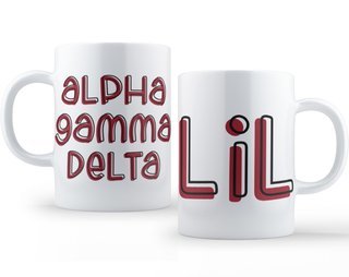 Alpha Gamma Delta Bubble Little Sister Mug