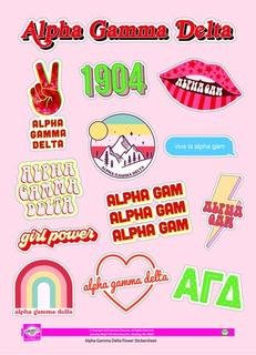 Alpha Gamma Delta Girl Power Stickers