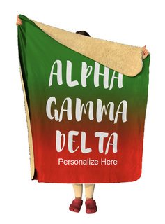 Alpha Gamma Delta Gradient Sherpa Lap Blanket