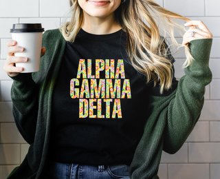 Alpha Gamma Delta Island Floral Tee