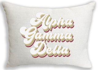 Alpha Gamma Delta Retro Throw Pillow