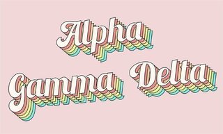Alpha Gamma Delta Sorority Retro Flag
