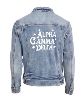 Alpha Gamma Delta Star Struck Denim Jacket