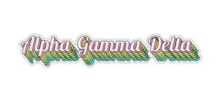 Alpha Gamma Delta Mascot Greek Letter Sticker - 2.5