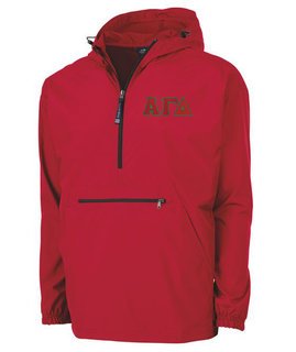 Alpha Gamma Delta Tackle Twill Lettered Pack N Go Pullover
