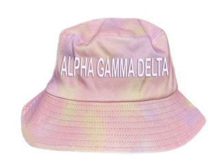 Alpha Gamma Delta Tie Dye Pastel Bucket Hat