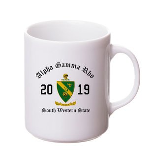 Alpha Gamma Rho Crest & Year Ceramic Mug