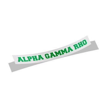 Alpha Gamma Rho Long Window Sticker