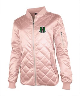 alpha kappa alpha satin bomber jacket