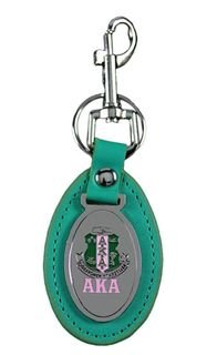 Alpha Kappa Alpha Green Oval Keychain