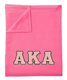 DISCOUNT-Alpha Kappa Alpha Lettered Twill Sweatshirt Blanket