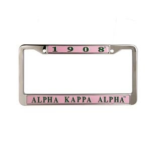 Alpha Kappa Alpha 1908 Metal License Plate Frame