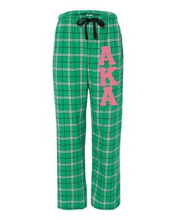 Alpha Kappa Alpha Pajamas -  Flannel Plaid Pant
