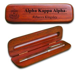 Alpha Kappa Alpha Wooden Pen Set