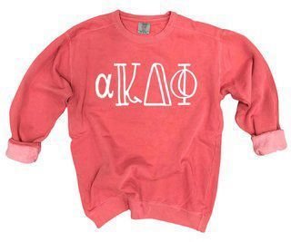 alpha Kappa Delta Phi Comfort Colors Greek Crewneck Sweatshirt