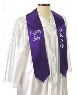 alpha Kappa Delta Phi Embroidered Graduation Sash Stole